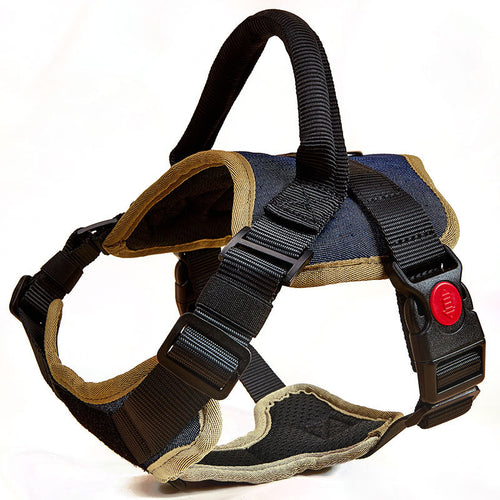 No-pull padded dog harness, Retro Blue